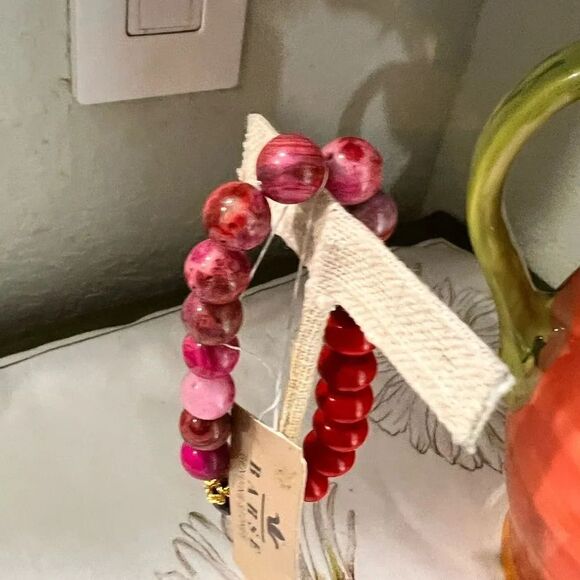 NWT Barse Genuine Stones Stretch Red Agate Bracelet #BJBR - Picture 6 of 9